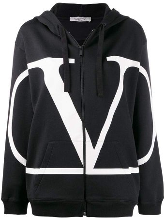 Go Logo zip-front hoodie