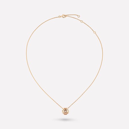 Extrait de Camélia necklace - 18K pink gold, diamond - J11660 - CHANEL