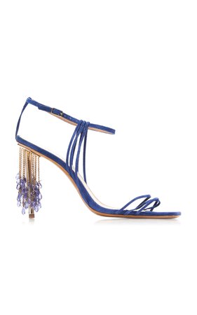 Raphia Embellished Strappy Suede Sandals by Jacquemus | Moda Operandi