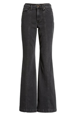 Wrangler Seamed Flare Jeans (Charcoal) | Nordstrom