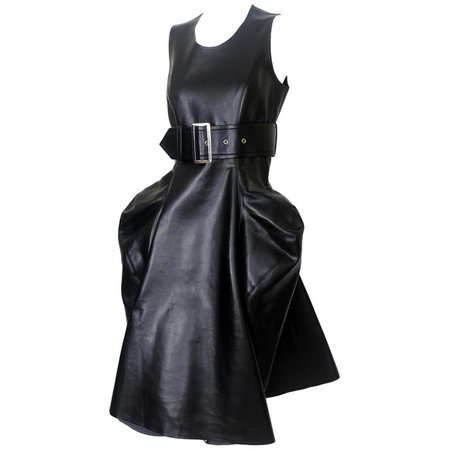 Comme des Garcons 2010 Collection Synthetic Leather Runway Dress For Sale at 1stdibs