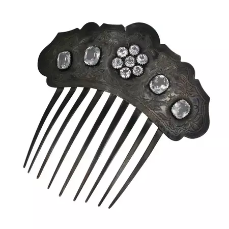 Victorian Paste Set Comb For Sale at 1stDibs | victorian comb