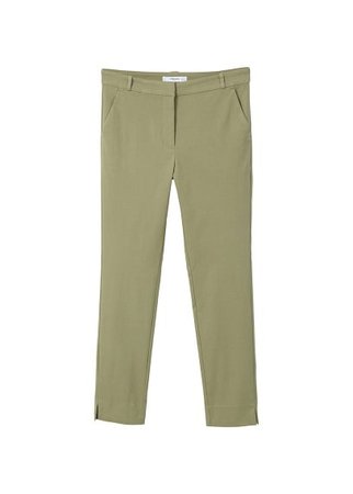 MANGO Crop slim-fit trousers