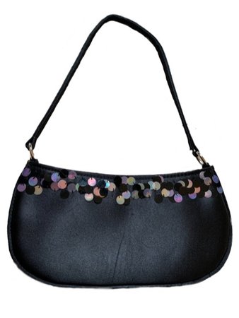 sparkly black mini purse