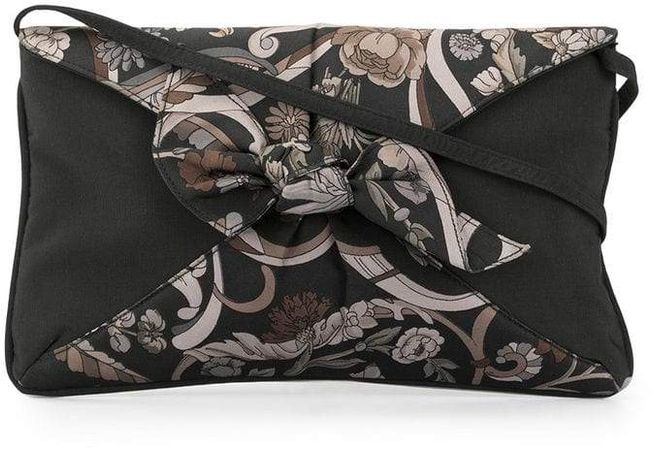 Pre-Owned floral print nylon clutch