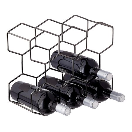 8-Bottle Black Wine Rack | The Container Store
