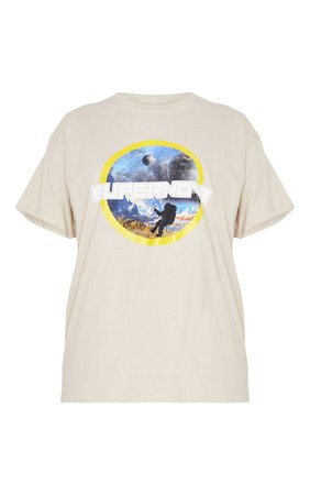 Stone Printed Oversized Tshirt | Tops | PrettyLittleThing USA