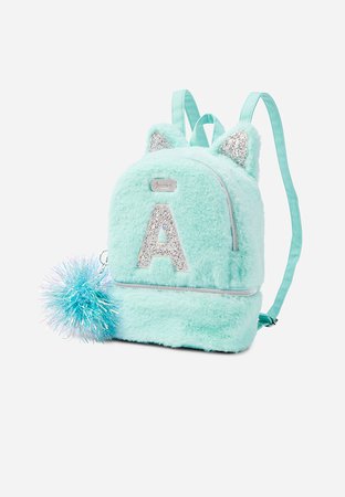 Glitter Kitty Initial Mini Backpack | Justice