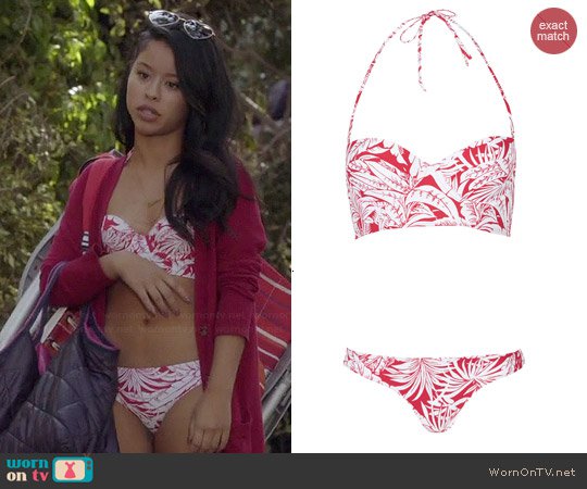 WornOnTV: Mariana’s red tropical leaf printed bikini on The Fosters | Cierra Ramirez | Clothes and Wardrobe from TV