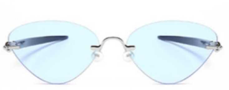 cat eye rimless sunglasses