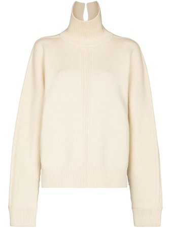 Shop Jil Sander open-back roll-neck jumper with Express Delivery - FARFETCH