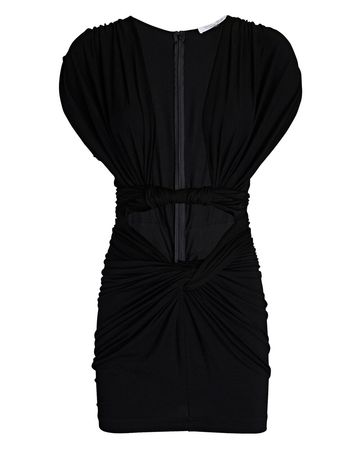 LaQuan Smith Cut-Out Jersey Mini Dress In Black | INTERMIX®