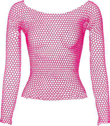 pink fishnet top