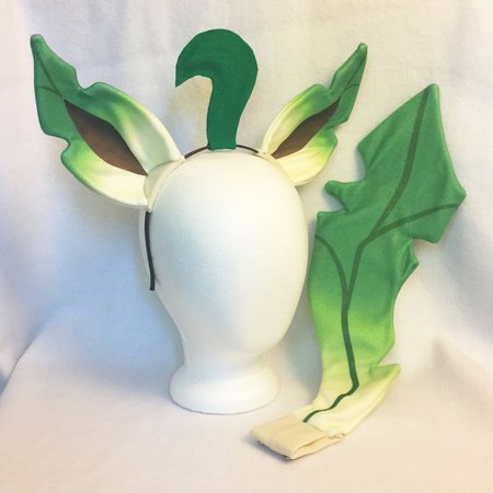 Leafeon Ears or Tail Leafeon cosplay ears headband Leafeon | Etsy