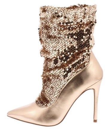 rose gold sequin ankle boots - Google Search