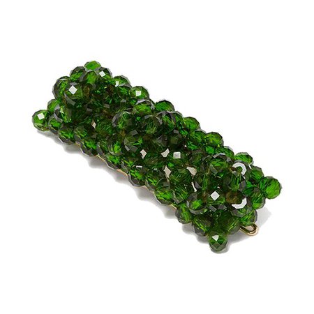 Shrimps Cleo Bead-Embellished Hair Clip in Green