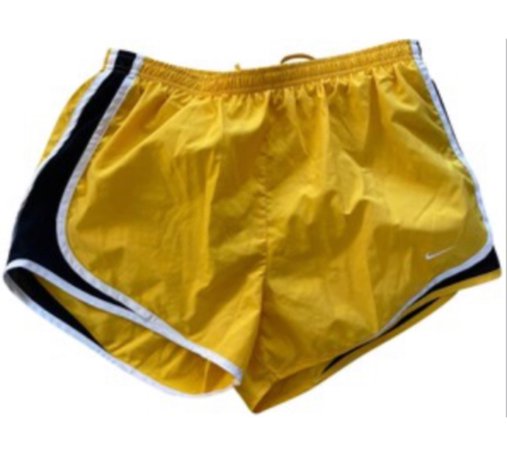 yellow Nike shorts