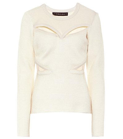 Cutout Wool-Blend Sweater - Y/PROJECT | Mytheresa