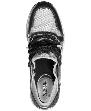 Michael Kors Liv Trainer Extreme Sneakers & Reviews - Athletic Shoes & Sneakers - Shoes - Macy's black grey