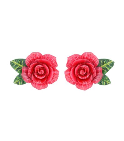 Rose Clip-On Earrings - Dolce & Gabbana | mytheresa