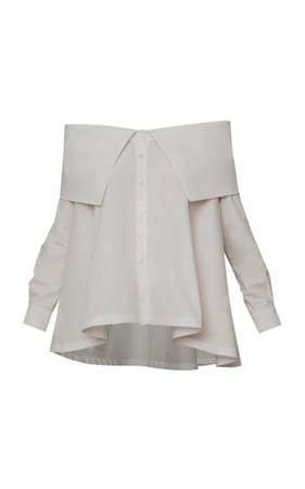Clavel Off-The-Shoulder Button-Up Blouse By Andres Otalora | Moda Operandi