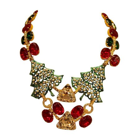 Unique Carlo Zini Christmas Necklace For Sale at 1stdibs