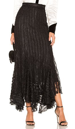 Divine Heritage Lace Midi Skirt in Onyx | REVOLVE