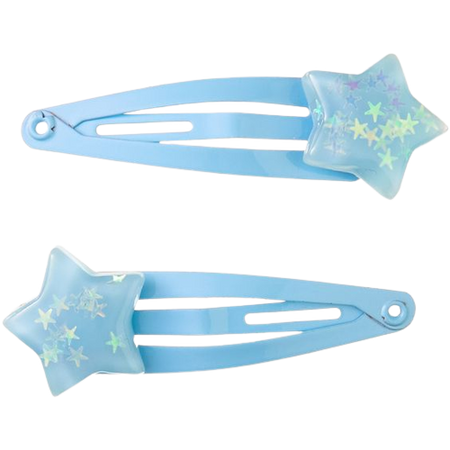 pastel star hair clips