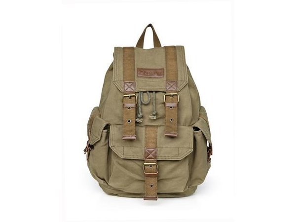 Otium 21101AMG Large Canvas Backpack - Small Size - Army Green - Newegg.com