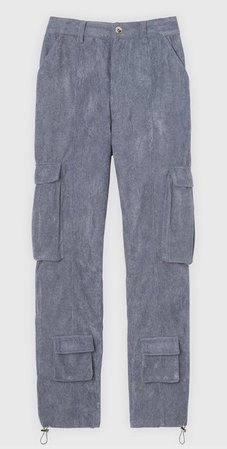 cargo pants-steel blue