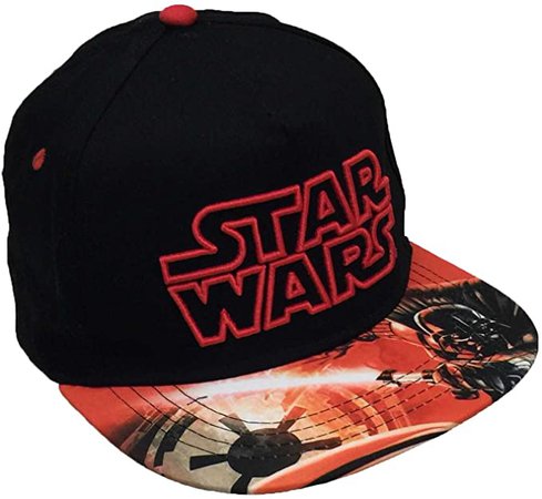 Amazon.com: Classic Star Wars Embroidered Logo Outline Youth Flatbill Hat Baseball Cap, Black: Clothing