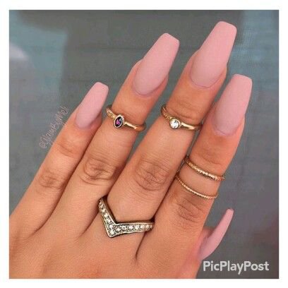 pastel coral acrylic nails - Google Search