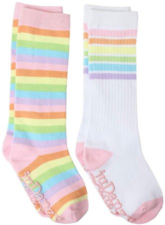 Amazon.com: juDanzy Knee High Tube Socks for Boys, Girls, Baby, Toddler and Child (2 Pack) (2-4 Years, Pastel Rainbow & Pasteil Rainbow Stripes): Clothing