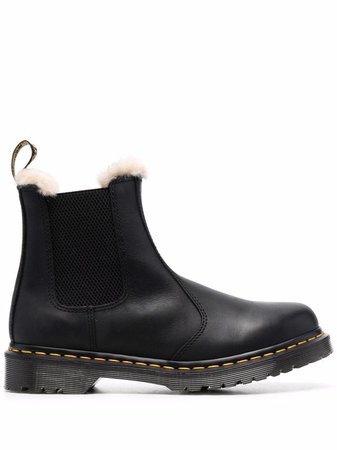 Dr. Martens faux-shearling leather boots - FARFETCH