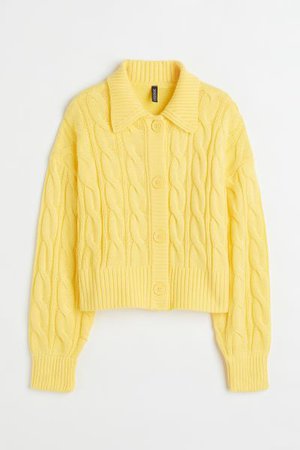 Cable-knit Cardigan - Yellow - Ladies | H&M US