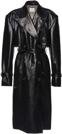 Magda Butrym Brockham Leather Trench Coat Size: 36
