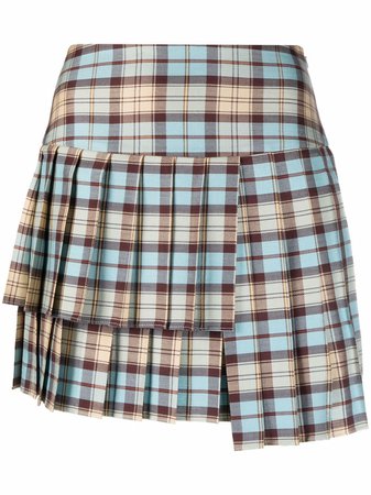 Rokh check-print Pleated Skirt - Farfetch