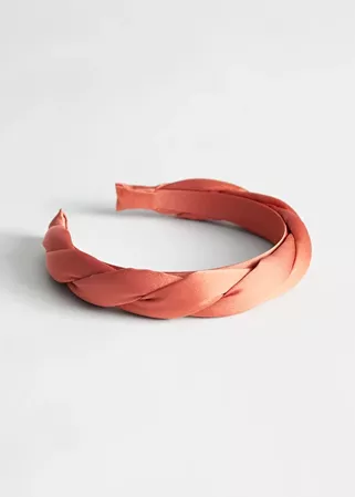 Braided Satin Alice Headband - Red - Hairaccessories - & Other Stories