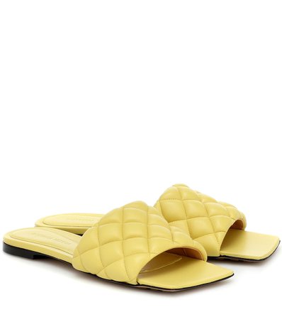 Bottega Veneta - Padded leather sandals | Mytheresa