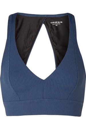 Year of Ours | Victoria cutout ribbed stretch sports bra | NET-A-PORTER.COM