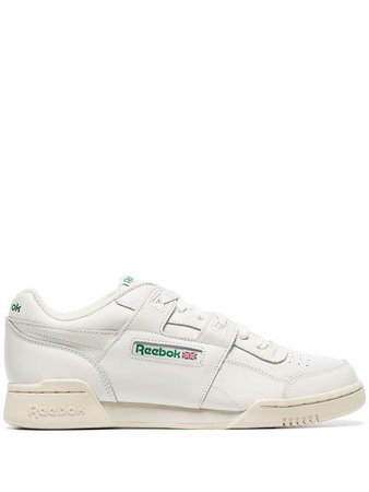 white Workout Lo Plus low-top leather sneakers
