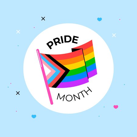 Free Vector | Pride month hand drawn lgbt logo template