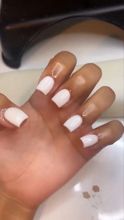 white short nails