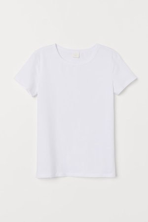 Jersey Top - White - Ladies | H&M US