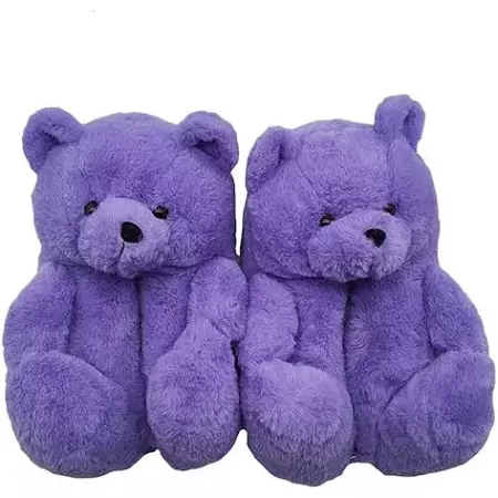 purple teddy bear slippers - Google Search