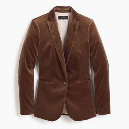 JCrew Parke Velvet Women's Dark Chestnut Brown Blazer Jacket G9101 SIZE 8 | eBay