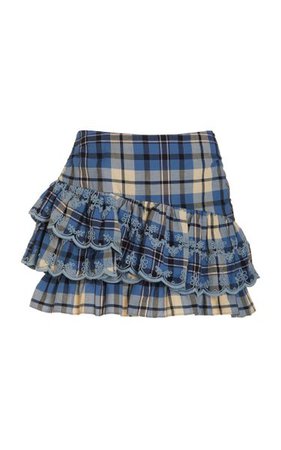Como Plaid Cotton Mini Skirt By Loveshackfancy | Moda Operandi