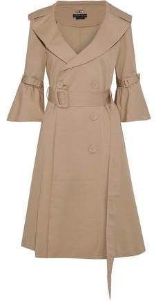 Carver Belted Pleated Cotton-blend Twill Trench Coat