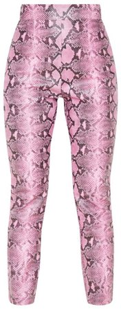 Pretty Little Thing Little Mix Pink trousers snake skin