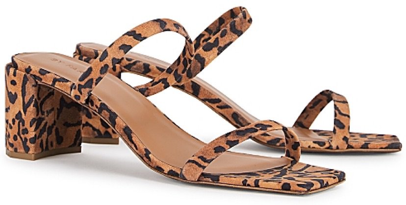 BY FAR Brown Leopard Tanya Mules